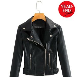 Leather shein jacket L